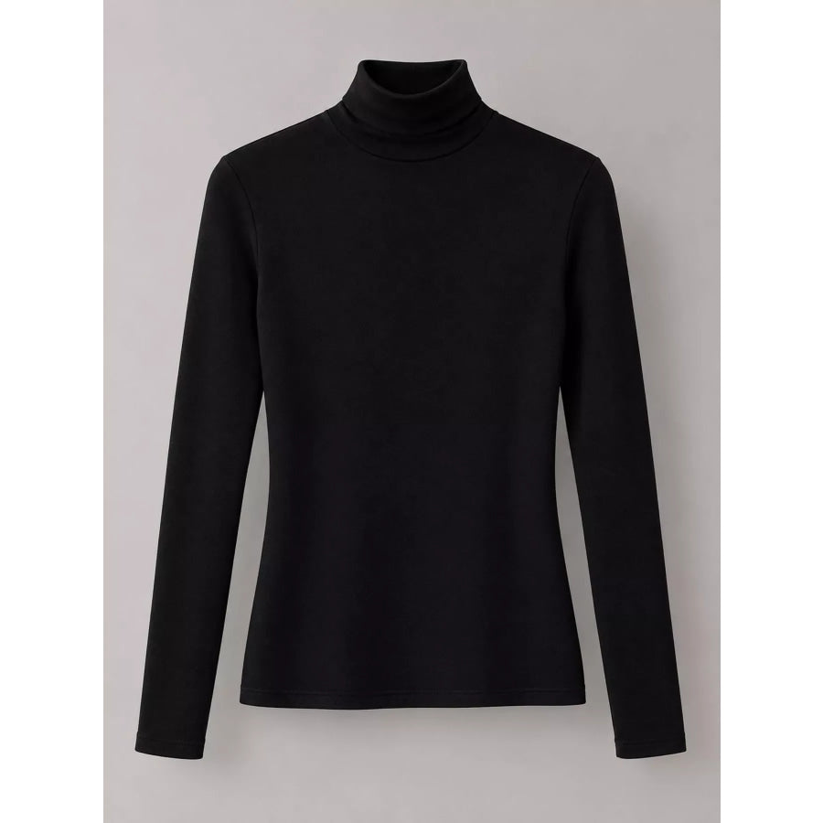Slim-Fit Mock Neck Long Sleeve T-Shirt Apparel and Accessories