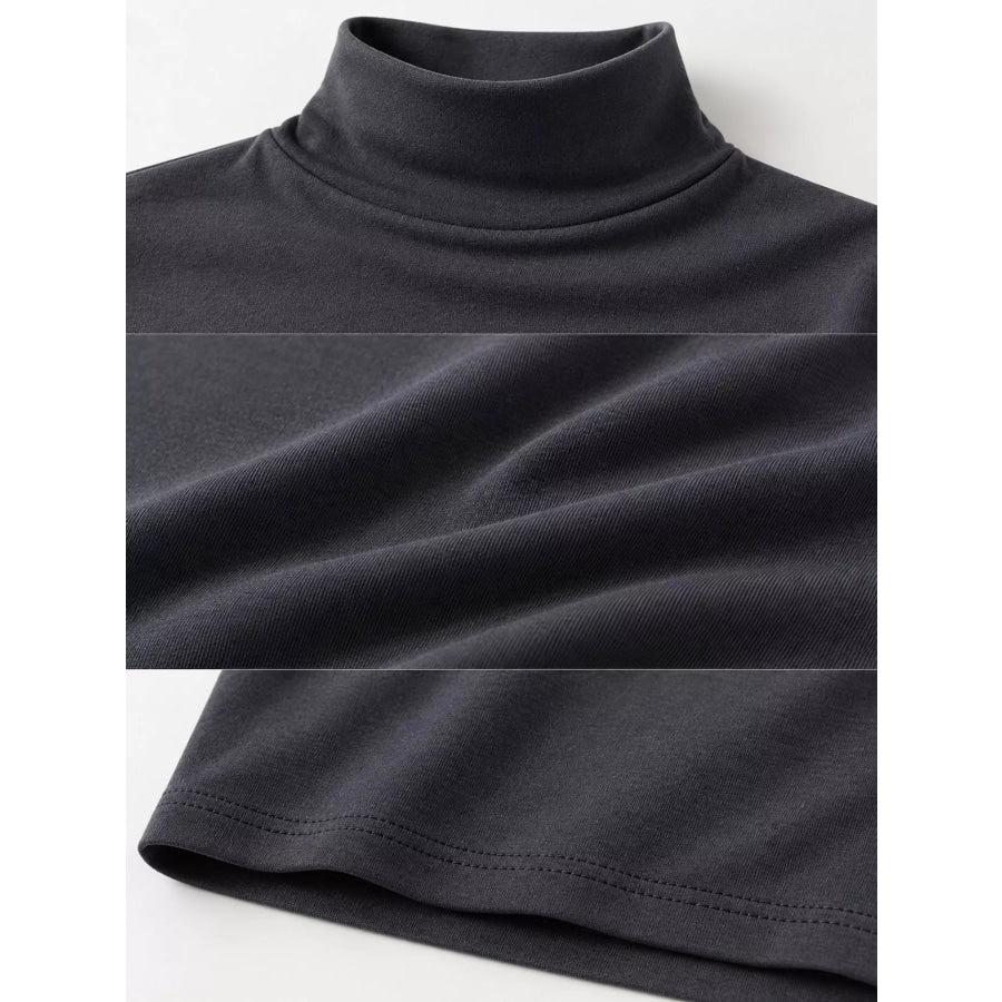 Slim-Fit Mock Neck Long Sleeve T-Shirt Apparel and Accessories