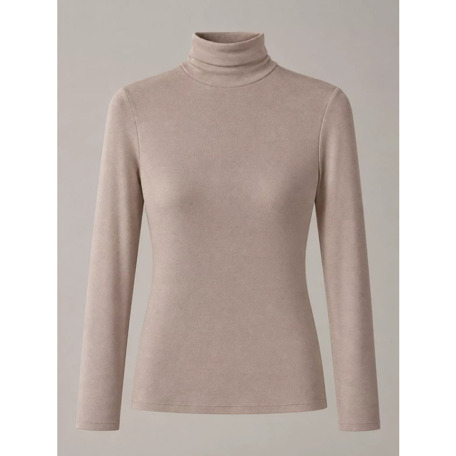 Slim-Fit Mock Neck Long Sleeve T-Shirt Apparel and Accessories