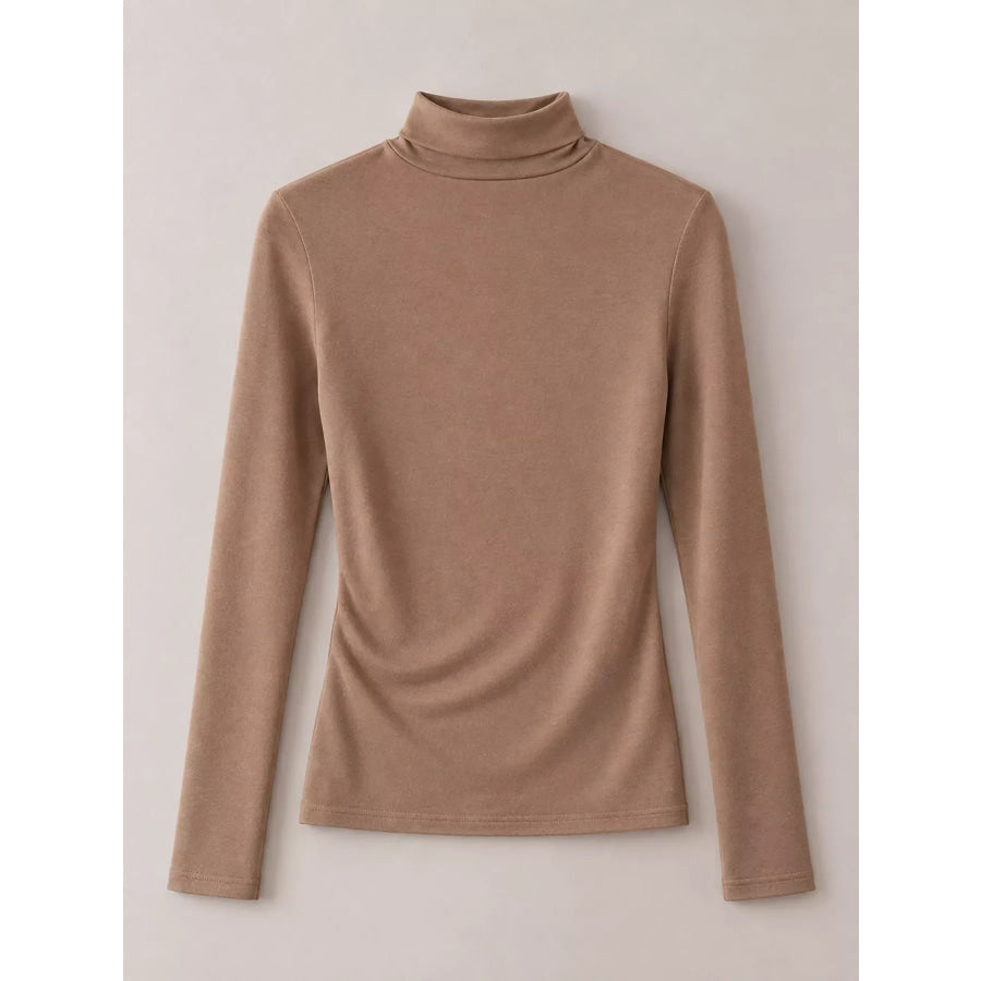 Slim-Fit Mock Neck Long Sleeve T-Shirt Apparel and Accessories