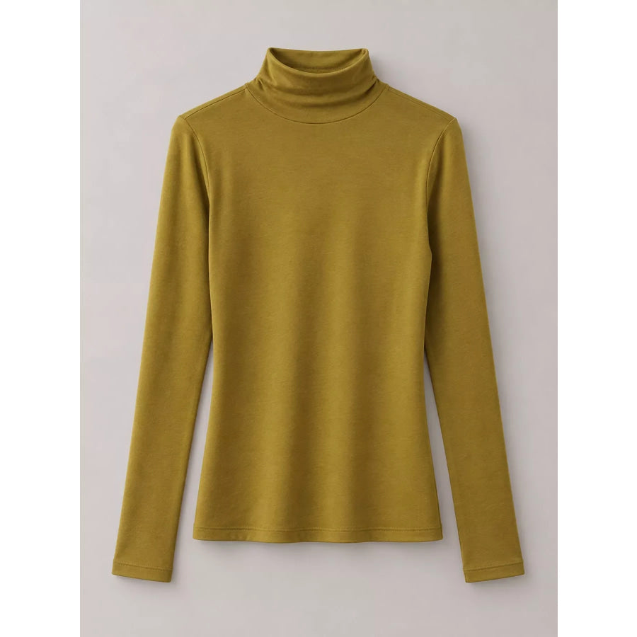 Slim-Fit Mock Neck Long Sleeve T-Shirt Apparel and Accessories