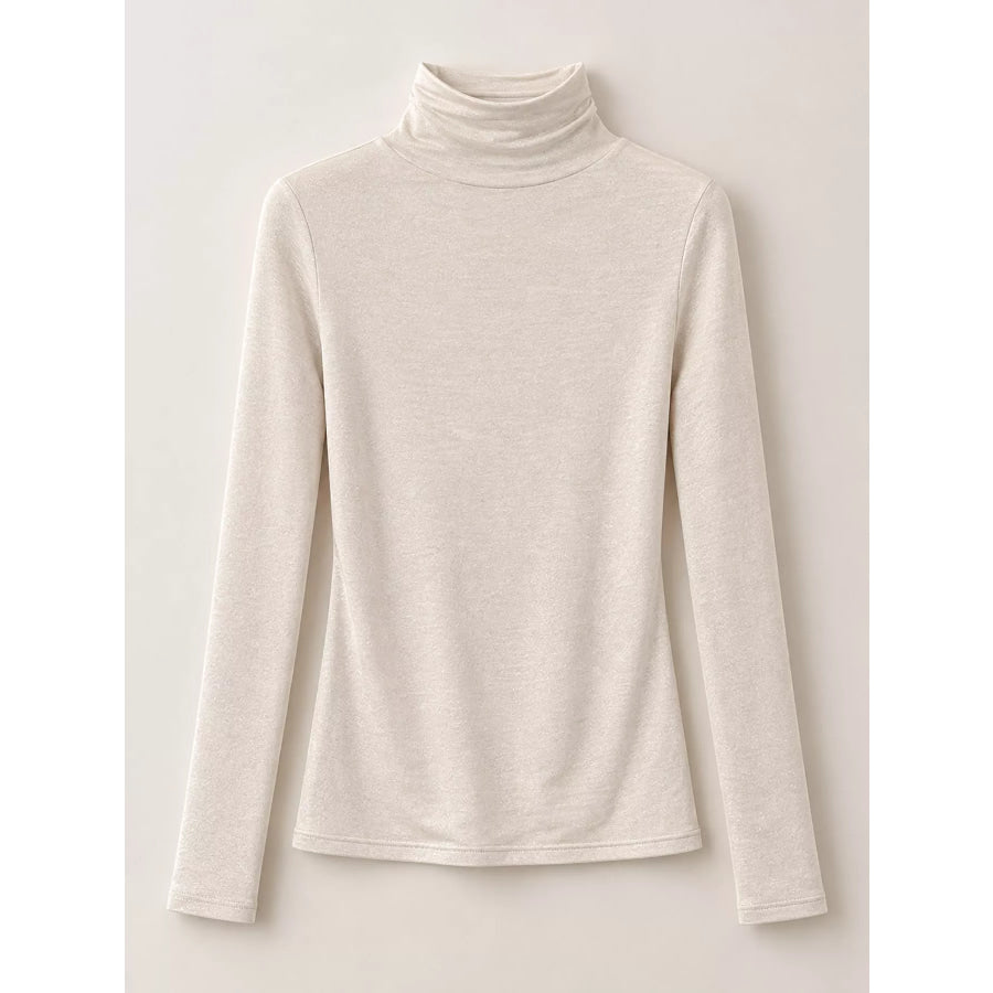 Slim-Fit Mock Neck Long Sleeve T-Shirt Apparel and Accessories