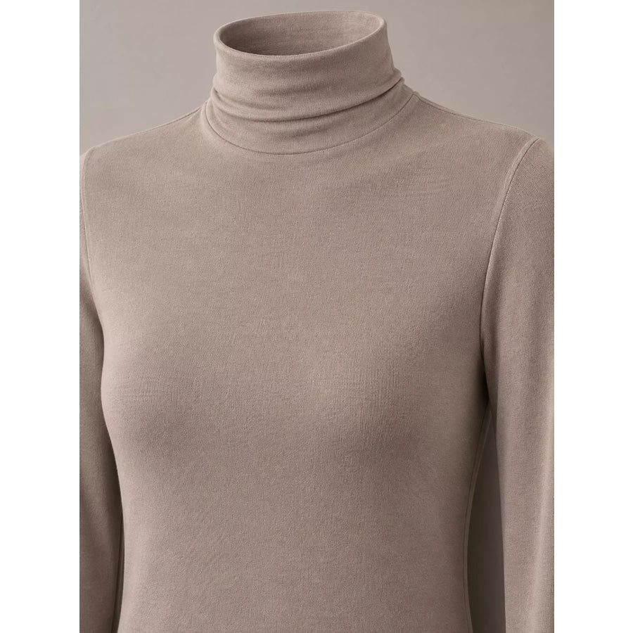 Slim-Fit Mock Neck Long Sleeve T-Shirt Apparel and Accessories