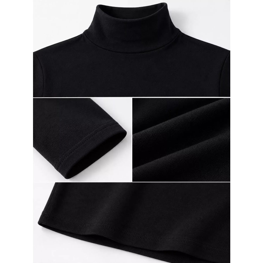 Slim-Fit Mock Neck Long Sleeve T-Shirt Apparel and Accessories