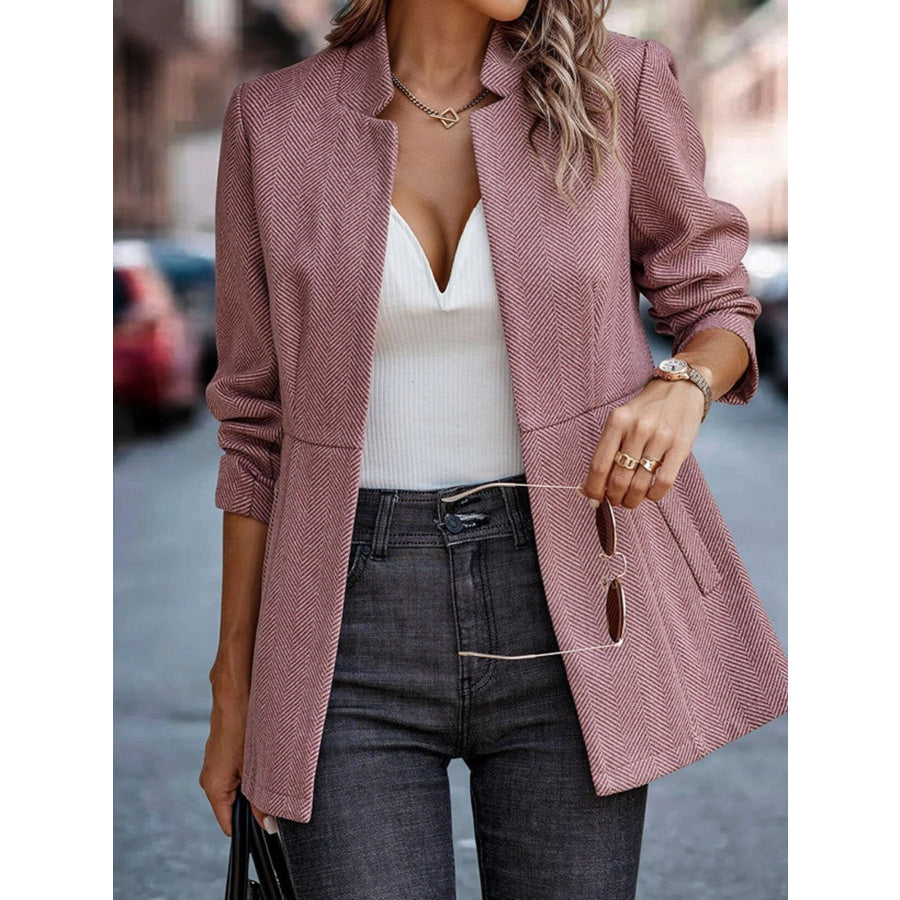 Slim Fit Open Front Blazer Apparel and Accessories