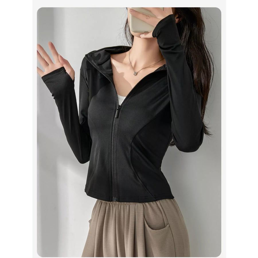 Slim-Fit Quick-Dry Active Outerwear Jet Black / S Apparel and Accessories