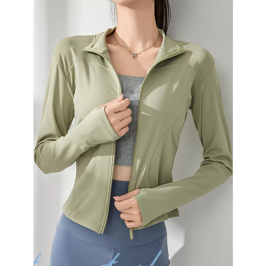 Slim-Fit Quick-Dry Active Outerwear Sage Green / S Apparel and Accessories