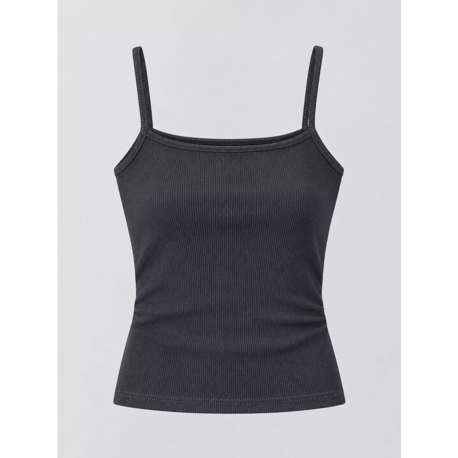 Slim-Fit Ribbed Square Neck Cami Top Apparel and Accessories