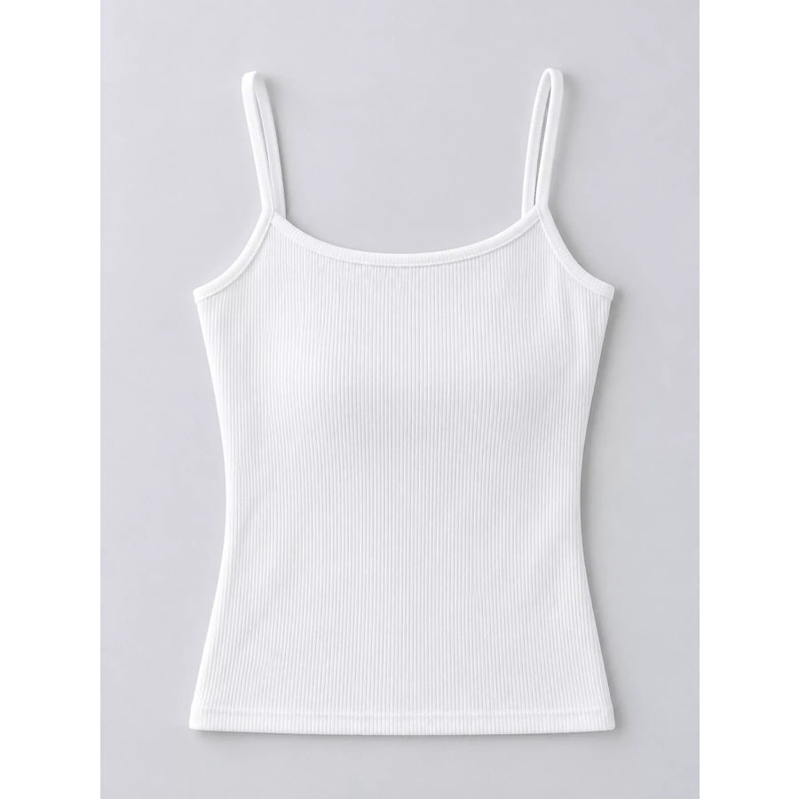 Slim-Fit Ribbed Square Neck Cami Top Apparel and Accessories