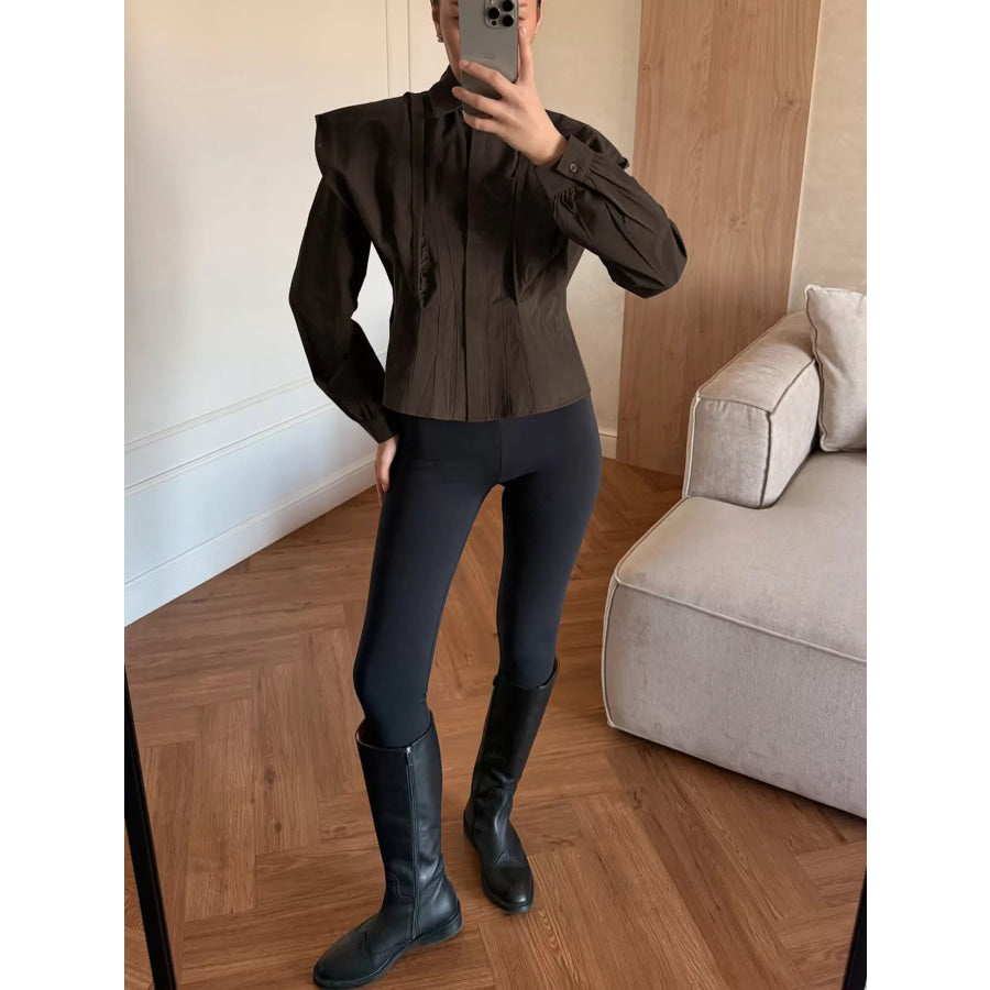 Slim-Fit Ruched Waist Shirt Apparel and Accessories
