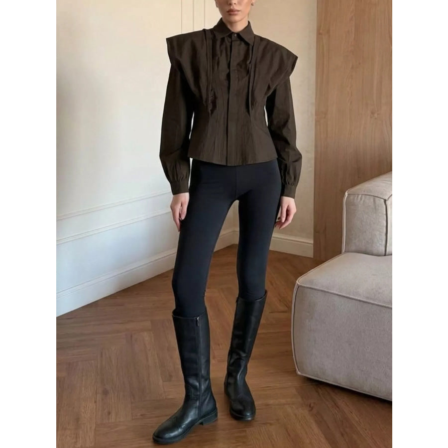Slim-Fit Ruched Waist Shirt Apparel and Accessories