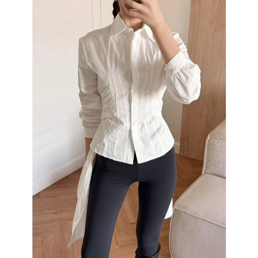 Slim-Fit Ruched Waist Shirt Apparel and Accessories