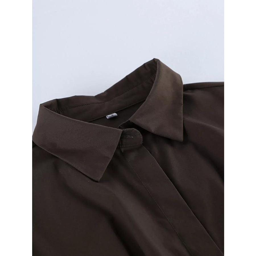 Slim-Fit Ruched Waist Shirt Apparel and Accessories
