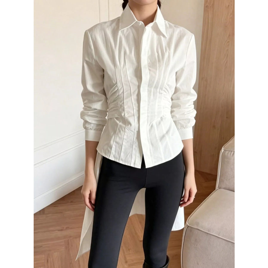Slim-Fit Ruched Waist Shirt Apparel and Accessories