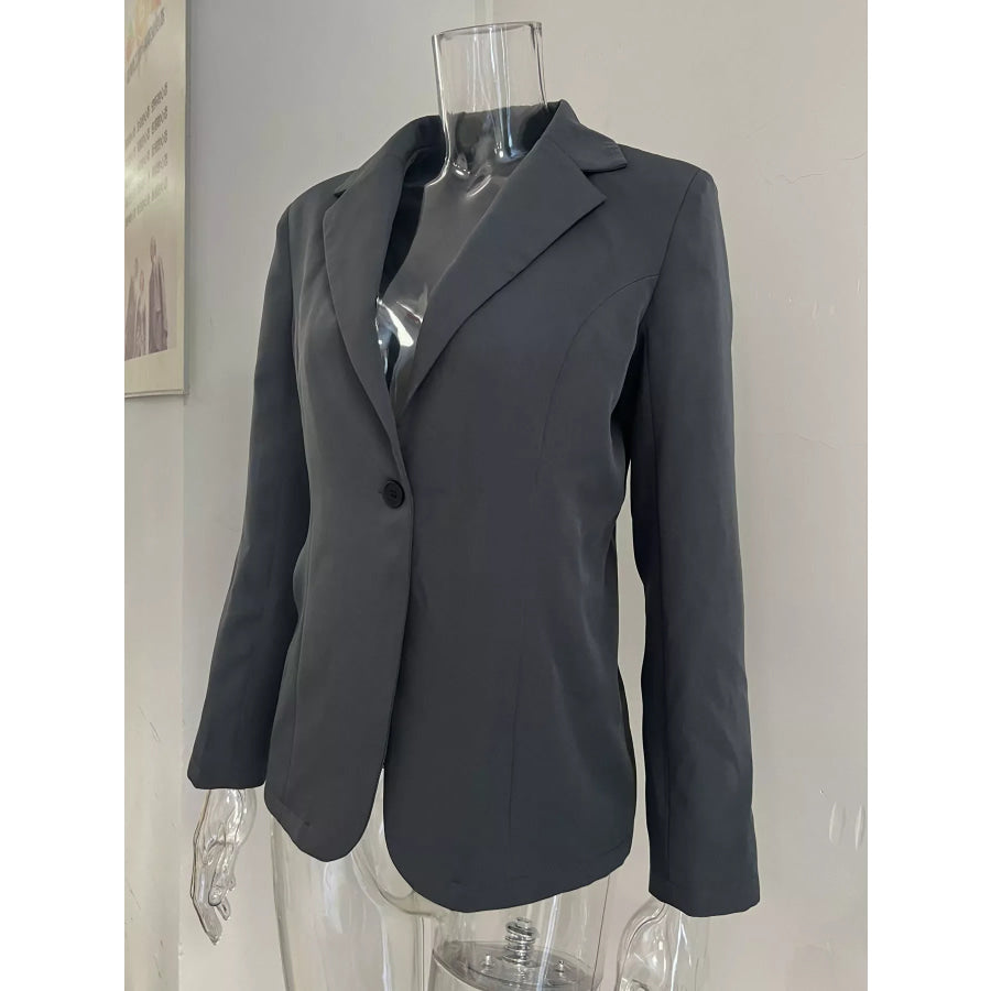 Slim-Fit Single-Button Casual Blazer Apparel and Accessories