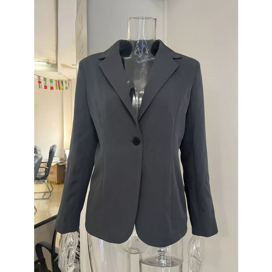 Slim-Fit Single-Button Casual Blazer Apparel and Accessories