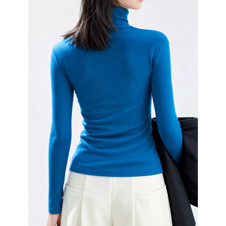 Slim-Fit Turtleneck Long Sleeve T-Shirt Apparel and Accessories