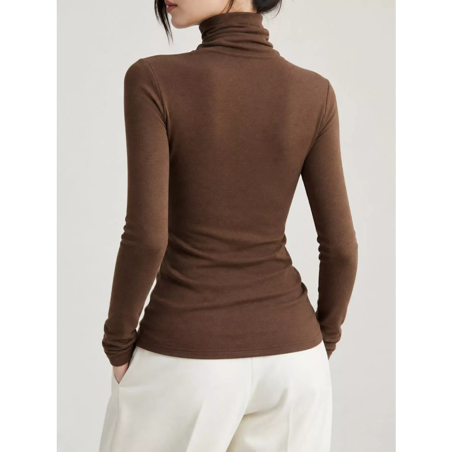 Slim-Fit Turtleneck Long Sleeve T-Shirt Apparel and Accessories
