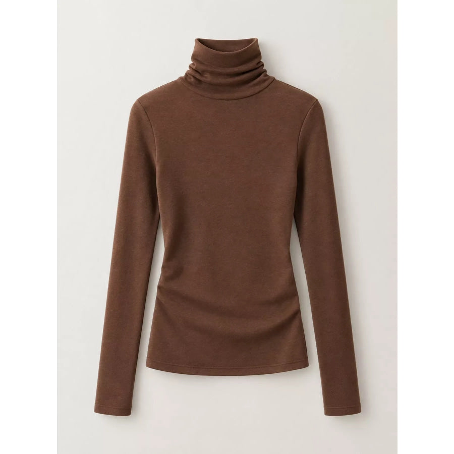 Slim-Fit Turtleneck Long Sleeve T-Shirt Apparel and Accessories