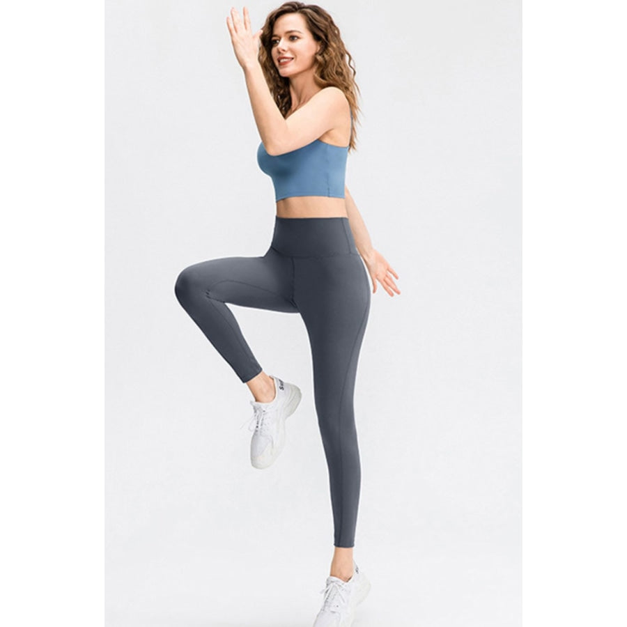 Slim Fit Wide Waistband Long Sports Pants