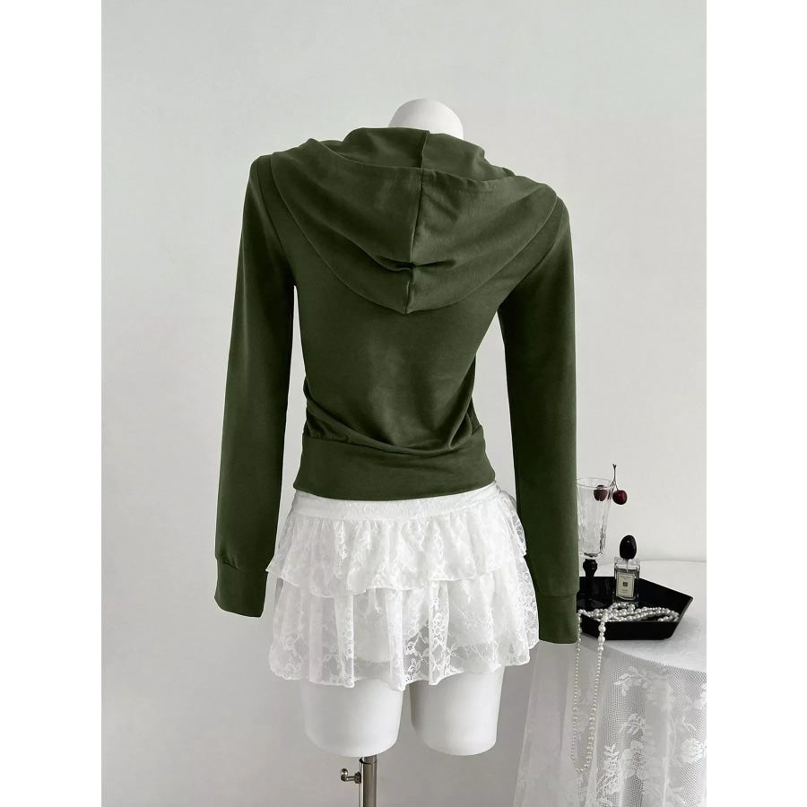 Slim-Fit Zip-Up Hoodie Apparel and Accessories
