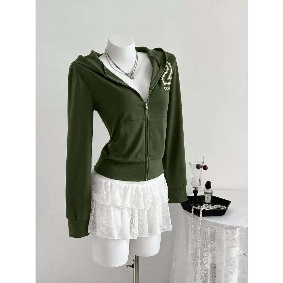 Slim-Fit Zip-Up Hoodie Apparel and Accessories