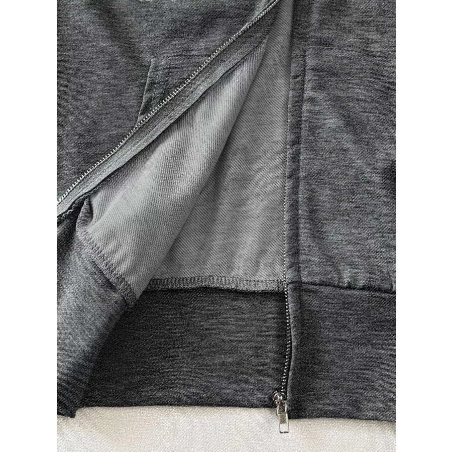 Slim-Fit Zip-Up Hoodie Apparel and Accessories