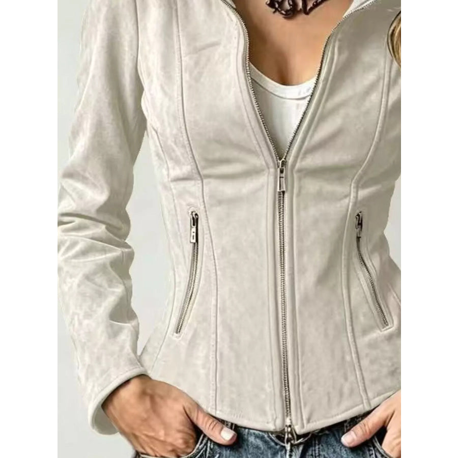 Slim-Fit Zip-Up Jacket Apparel and Accessories