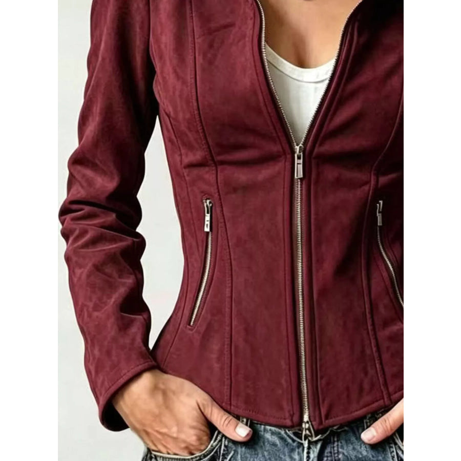Slim-Fit Zip-Up Jacket Apparel and Accessories