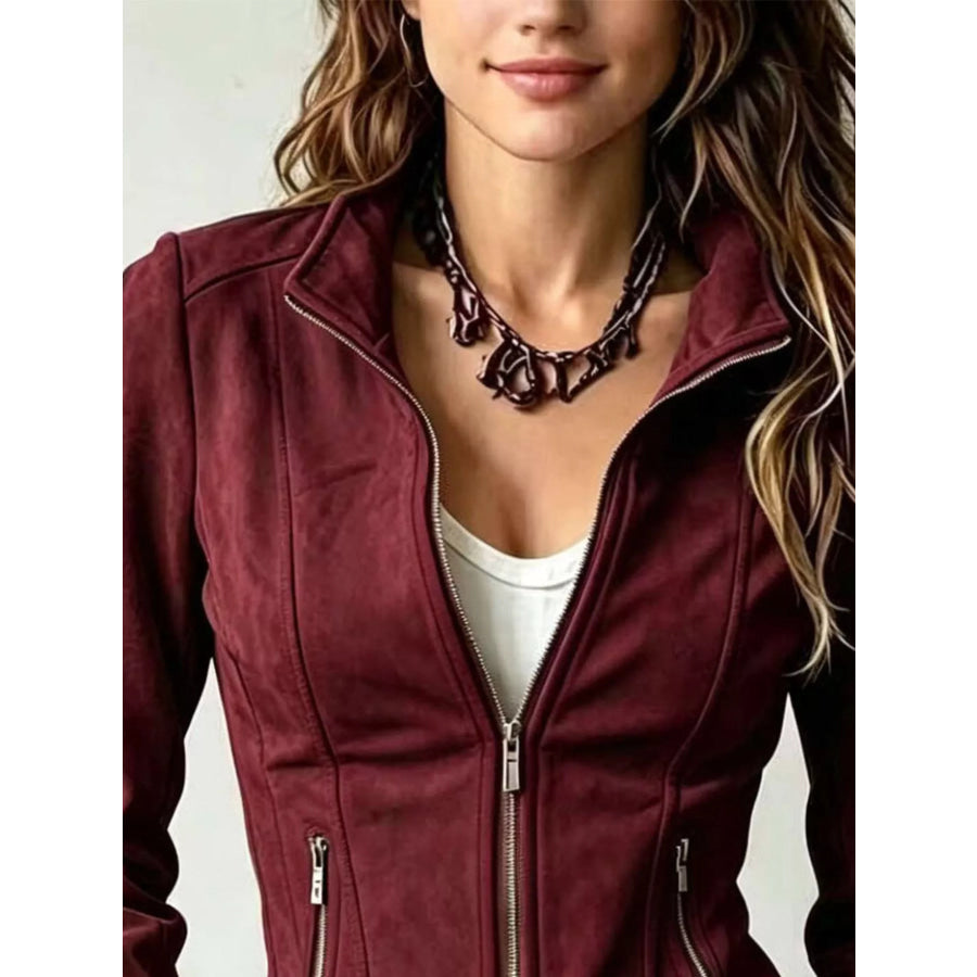 Slim-Fit Zip-Up Jacket Apparel and Accessories