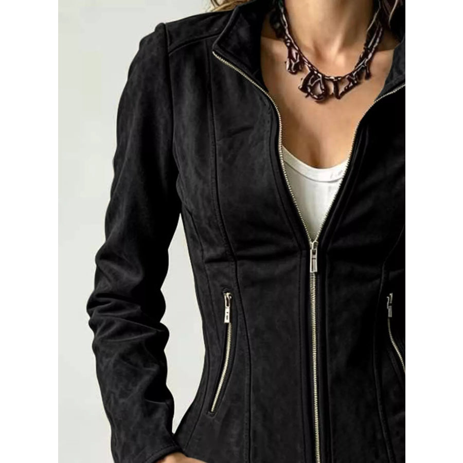 Slim-Fit Zip-Up Jacket Apparel and Accessories