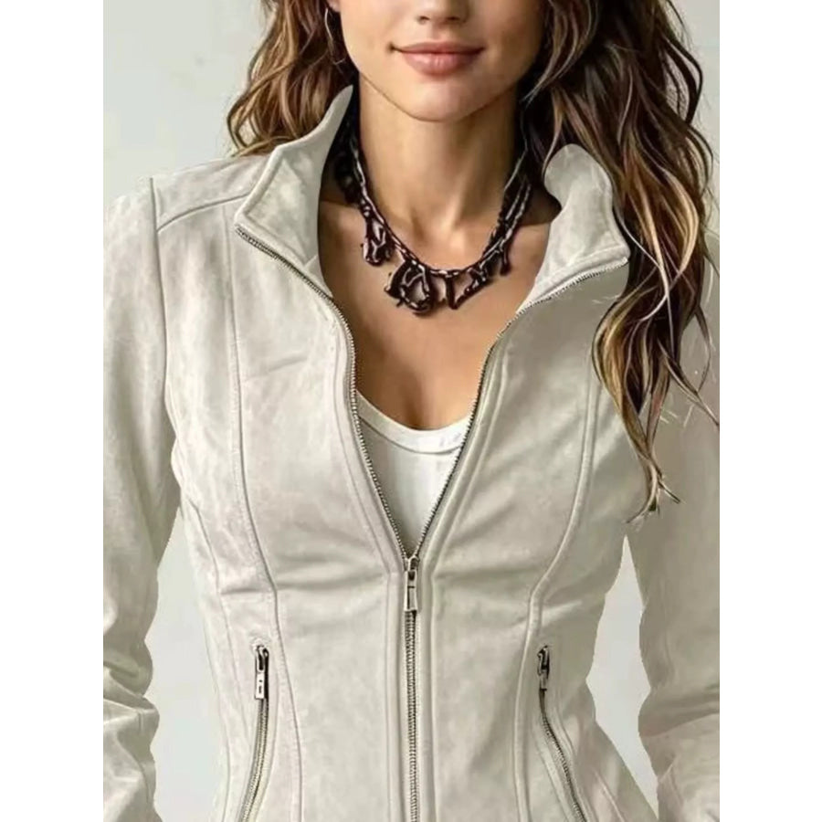 Slim-Fit Zip-Up Jacket Apparel and Accessories