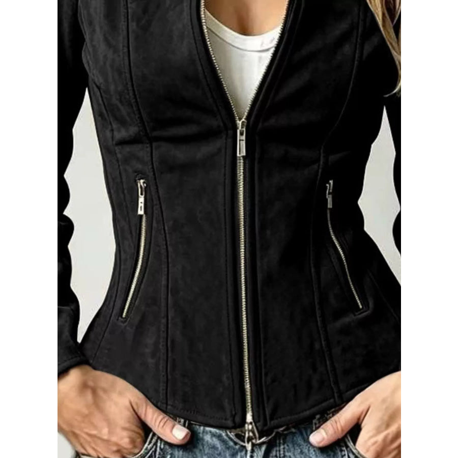 Slim-Fit Zip-Up Jacket Apparel and Accessories
