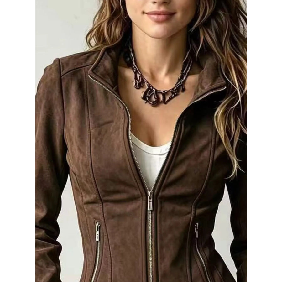 Slim-Fit Zip-Up Jacket Apparel and Accessories