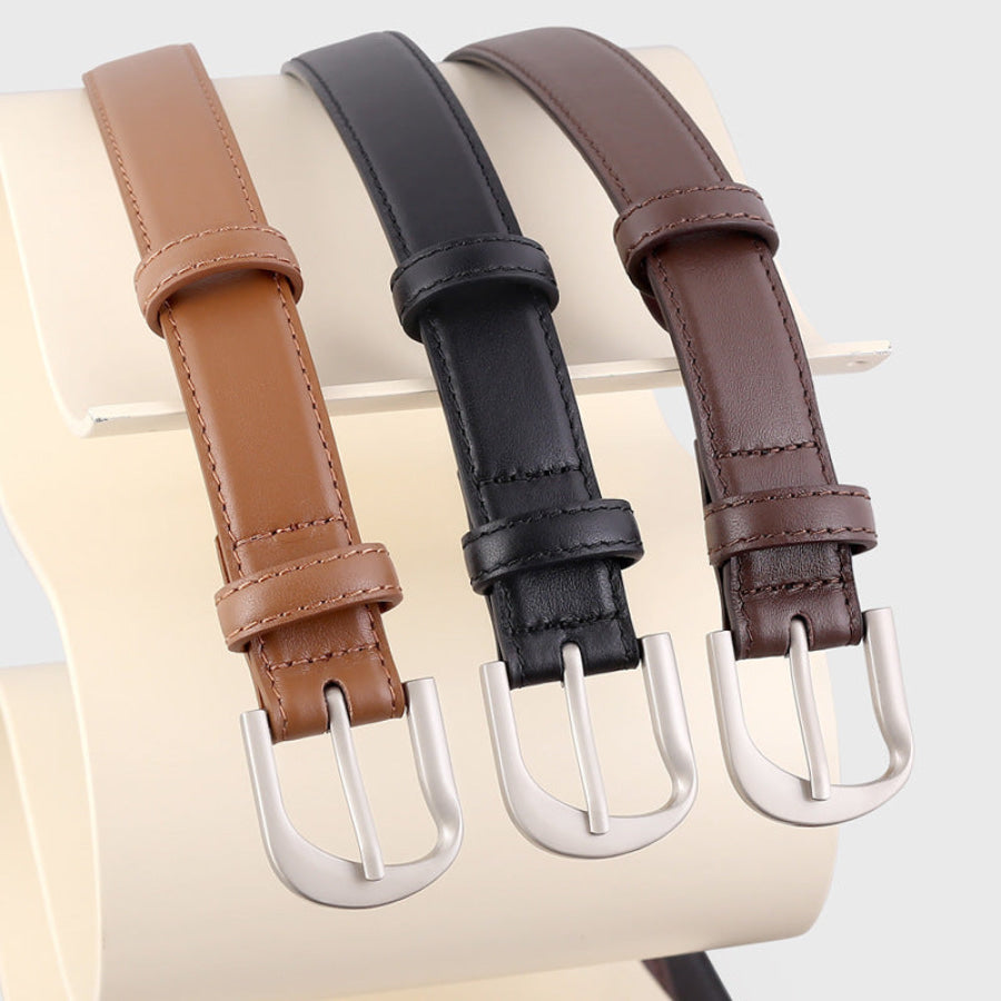 Slim Leather Adjustable Buckle Belt Apparel and Accessories