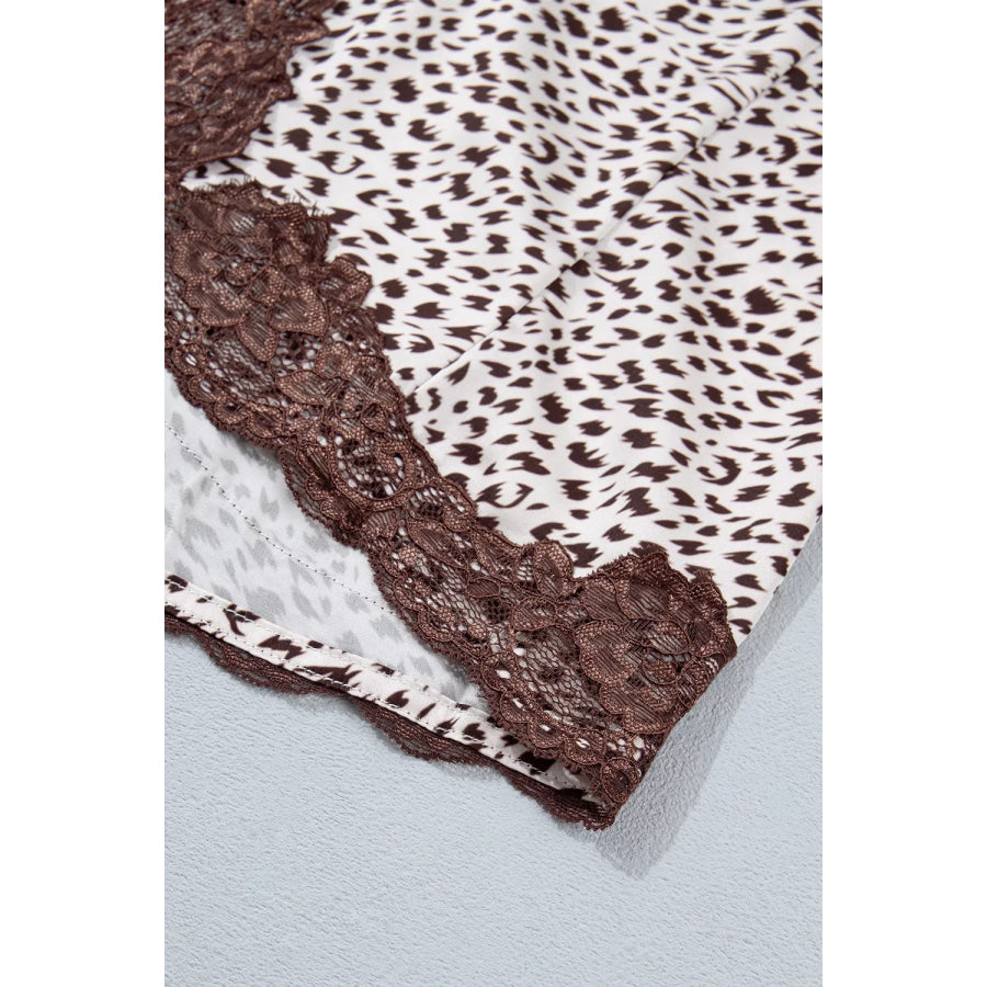 Slit Animal Print Skirt Apparel and Accessories