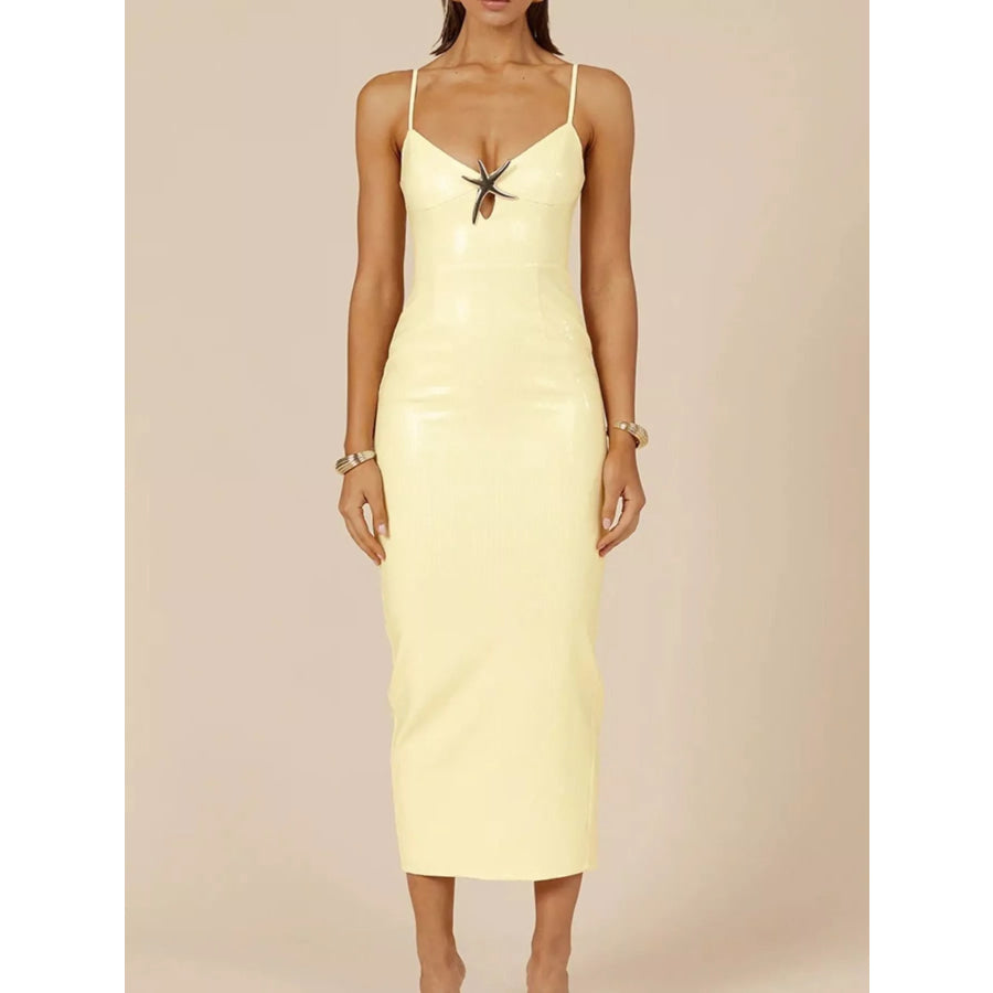 Slit Back Gradient Cami Dress Apparel and Accessories