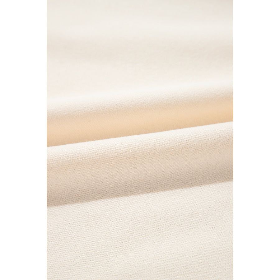 Slit Color Block Long Sleeve Sweatshirt Apparel and Accessories