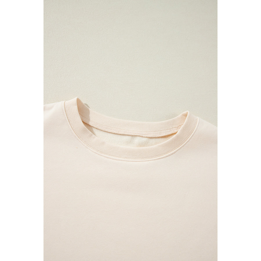 Slit Color Block Long Sleeve Sweatshirt Apparel and Accessories