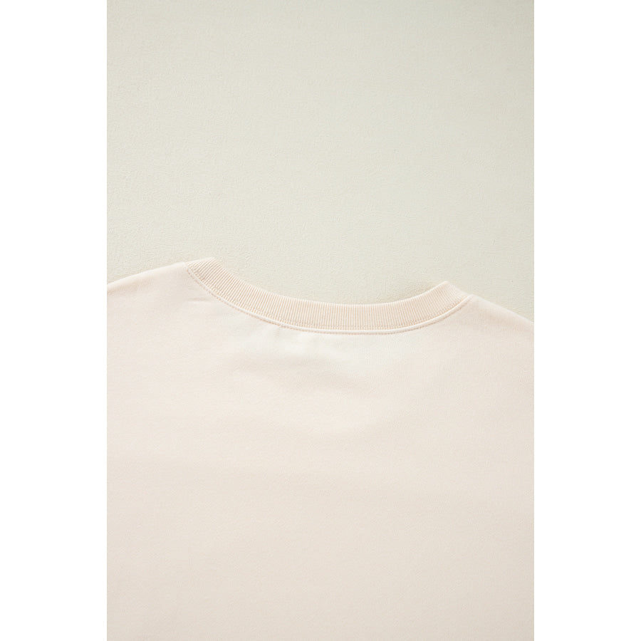 Slit Color Block Long Sleeve Sweatshirt Apparel and Accessories