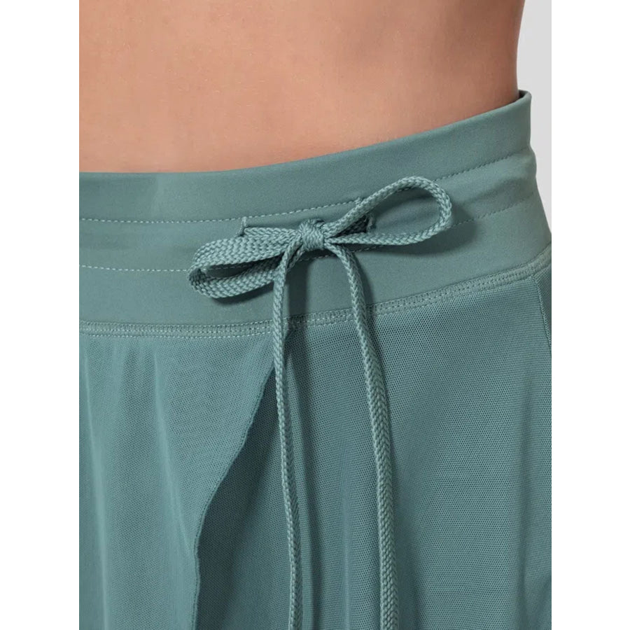 Slit Flowy Skirt with Shorts Liner Apparel and Accessories