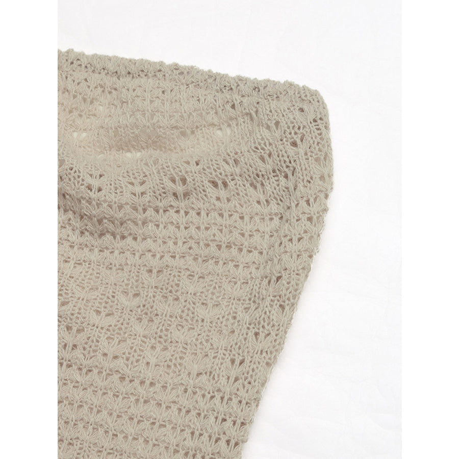 Slit Knitted Tube Maxi Dress Apparel and Accessories