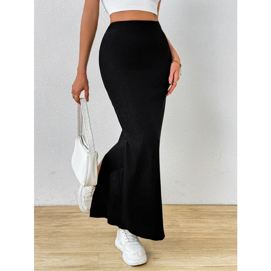 Slit Maxi Wrap Skirt Apparel and Accessories