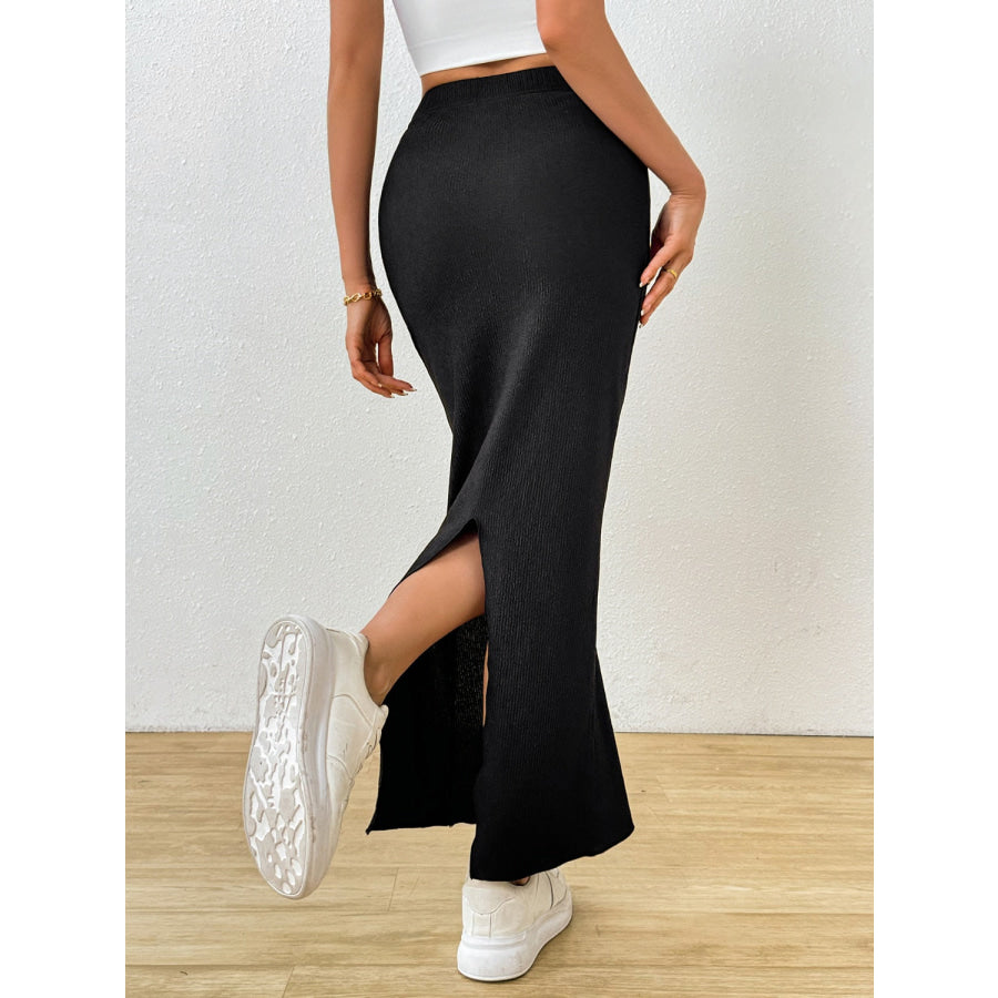 Slit Maxi Wrap Skirt Apparel and Accessories