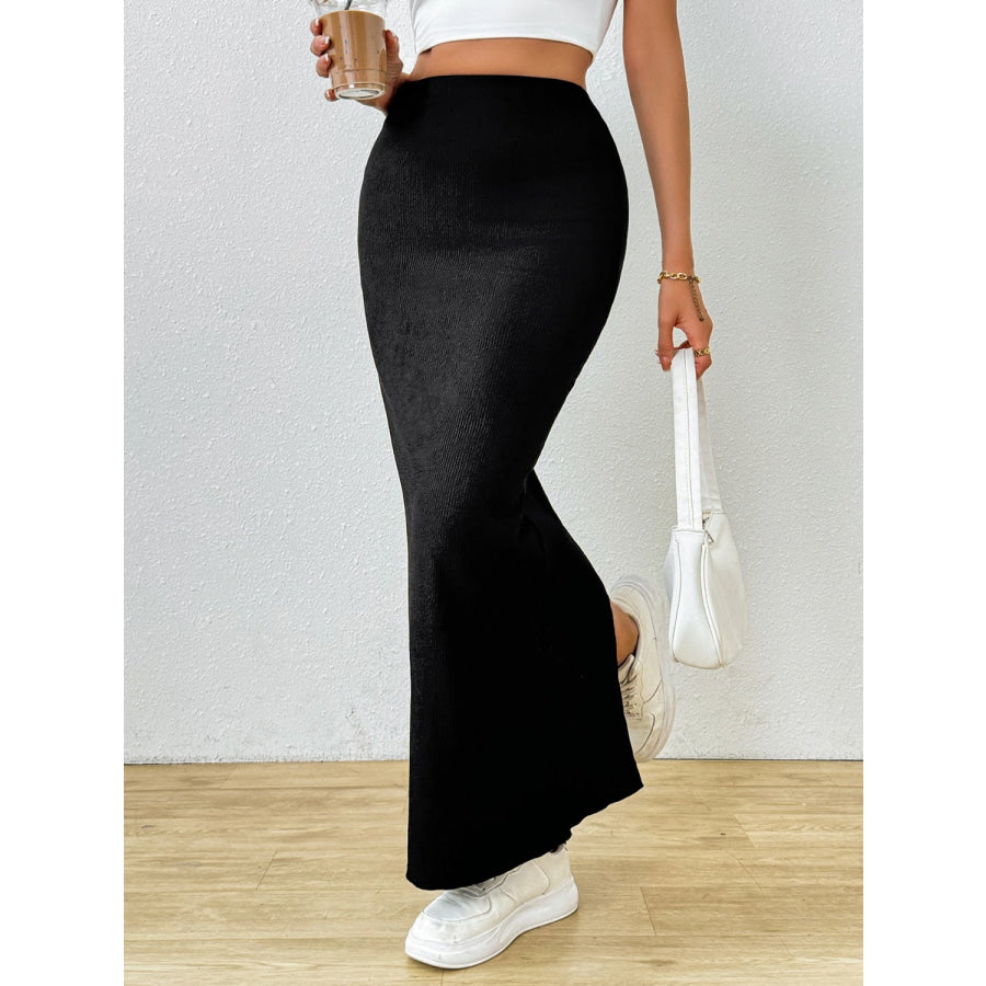 Slit Maxi Wrap Skirt Apparel and Accessories