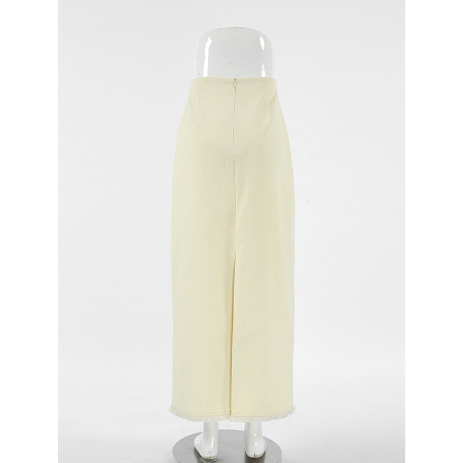 Slit Midi Skirt Apparel and Accessories