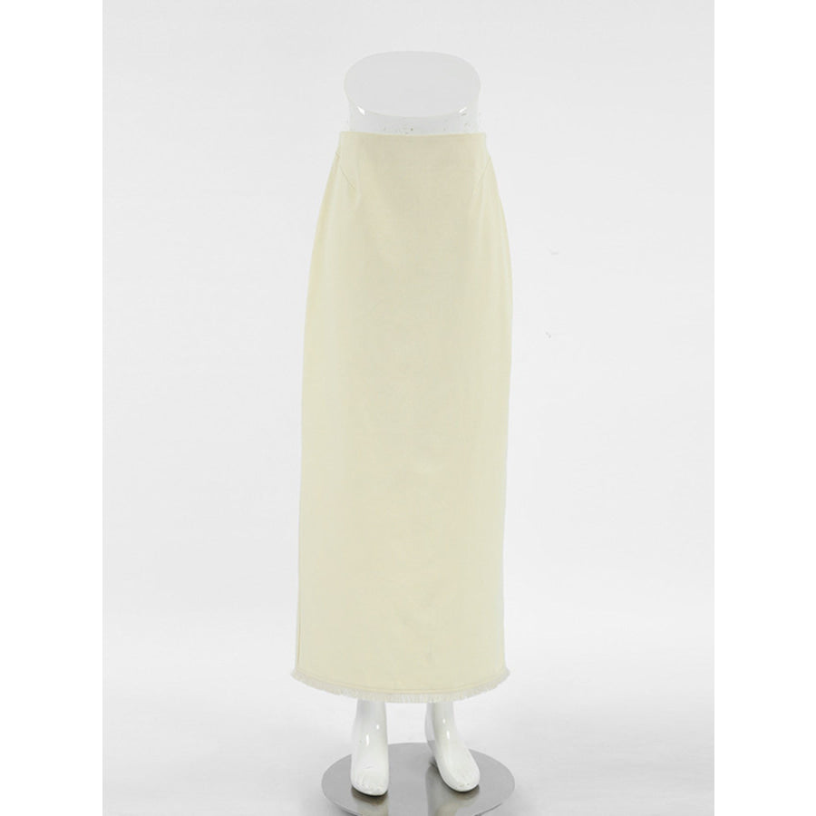 Slit Midi Skirt Apparel and Accessories