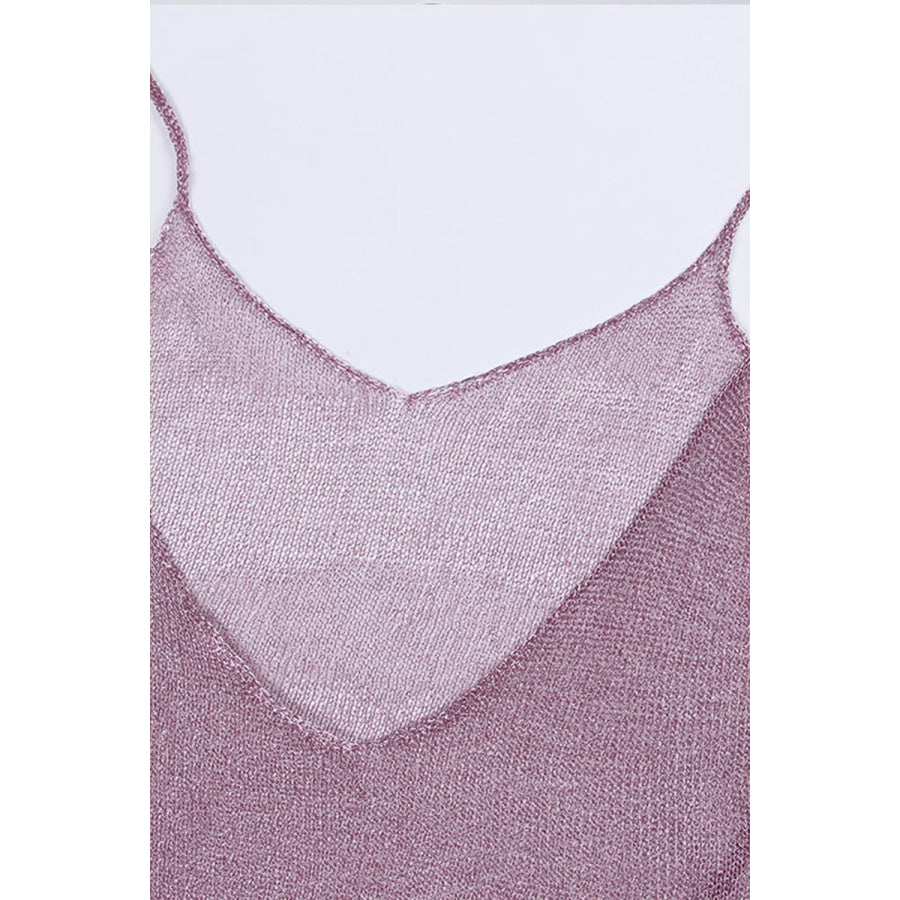 Slit Scoop Neck Sleeveless Cover Up Apparel and Accessories