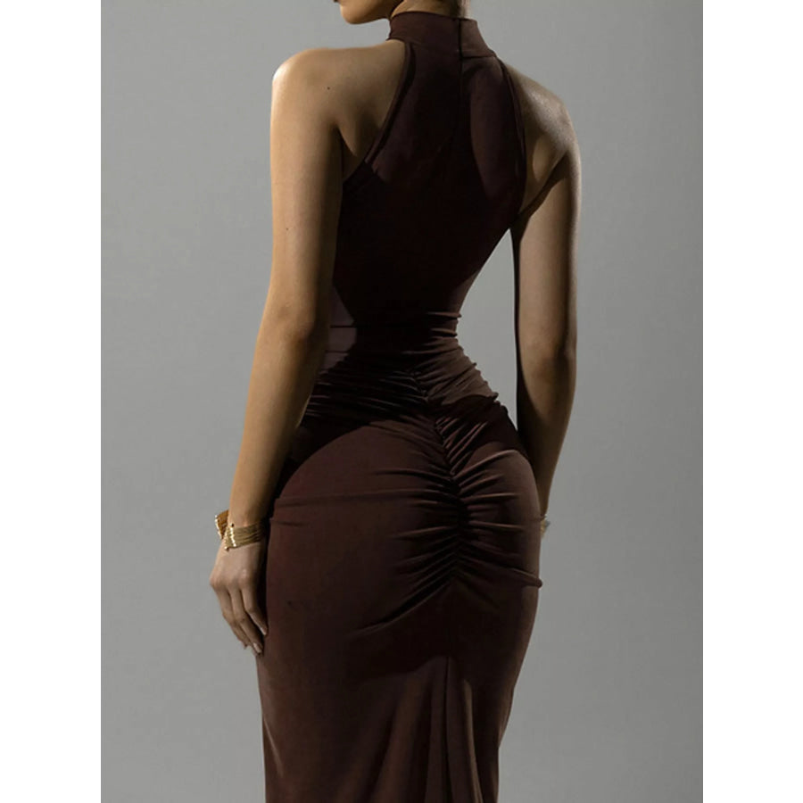 Slit Sleeveless Maxi Dress Apparel and Accessories