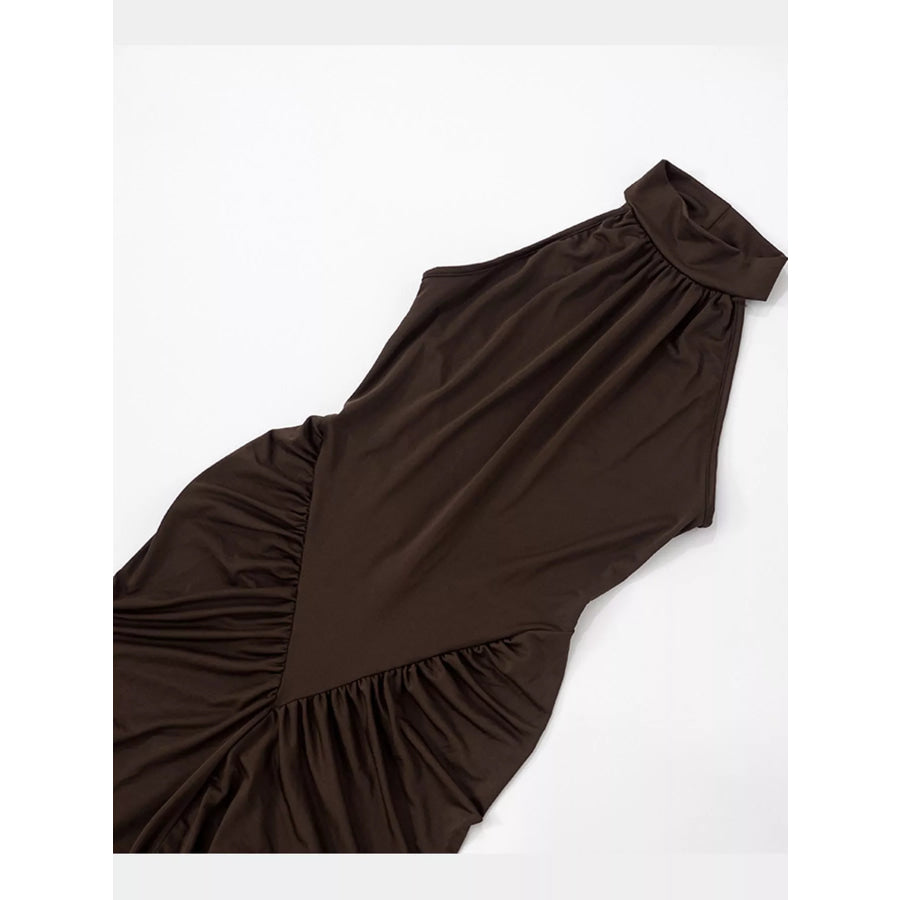 Slit Sleeveless Maxi Dress Apparel and Accessories
